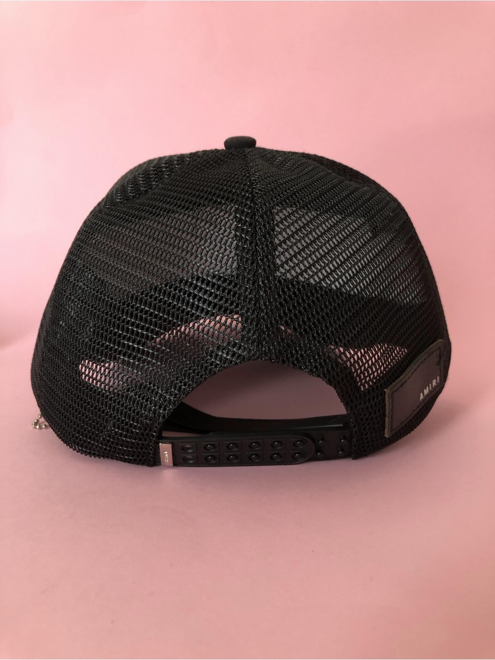 AMIRI Black Trucker Hat Embroidered AM Logo Unisex Sun Hat - Picture 8 of 13